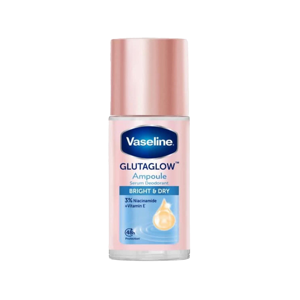 The product of Vaseline Gluta Glow Ampoule Serum Deodorant Bright & Dry Roll-on