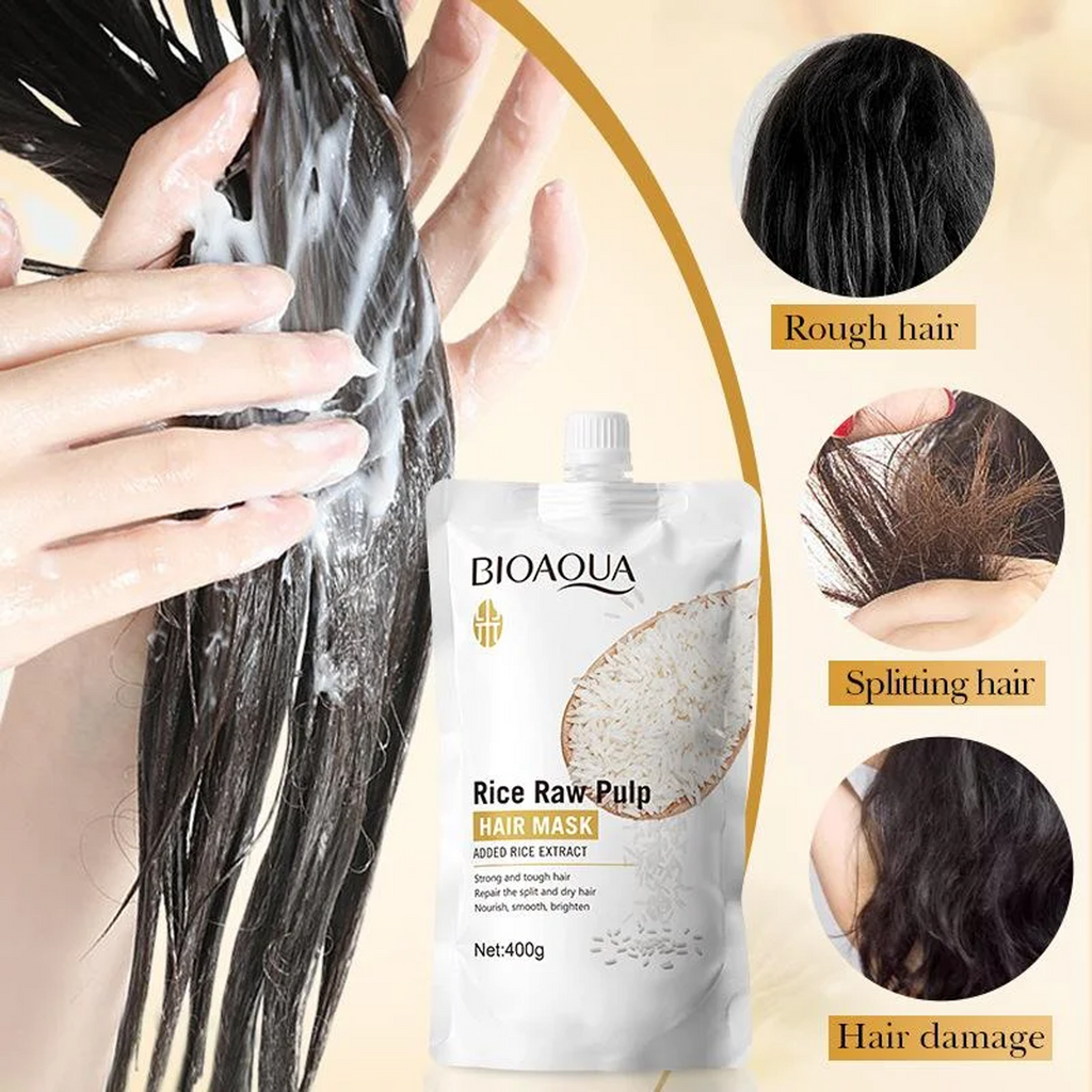 Advantage of BIOAQUA Rice Raw Pulp Hair Mask Pack