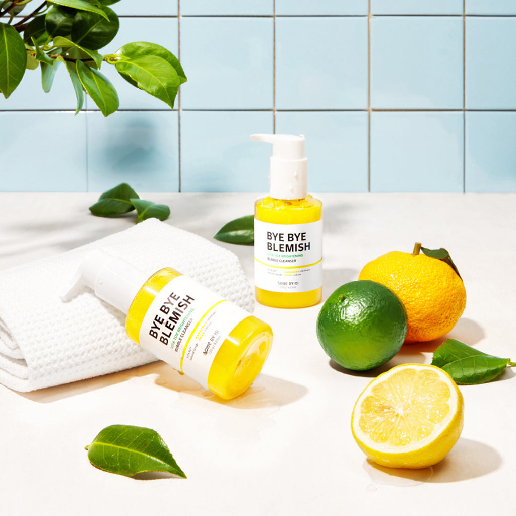 Some By Mi Bye Bye Blemish Vita Tox Brightening bubble Cleanser - power of niacinamide 