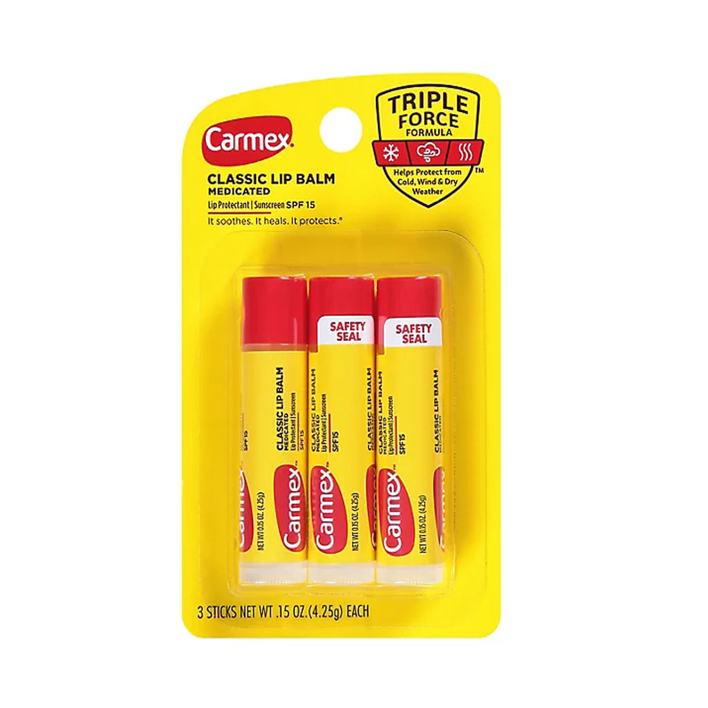 Carmex Classic Lip Balm Original 3 Sticks