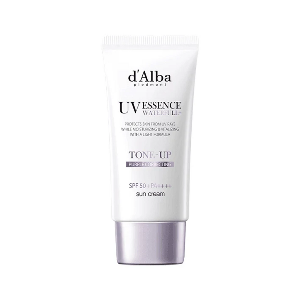 The product of d'Alba UV Essence Purple Tone Up Sun Cream