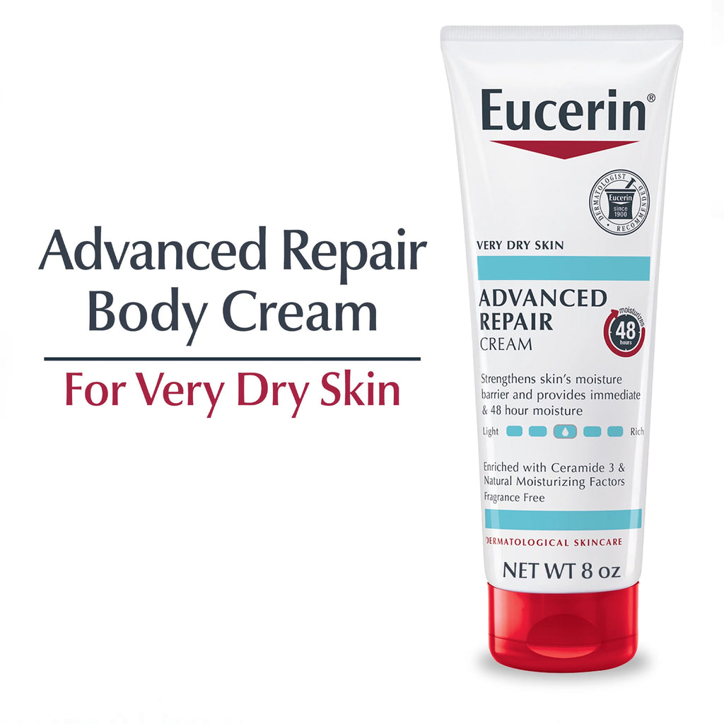 Eucerin Advanced Repair Body Cream, 8 Oz Tube 226gm