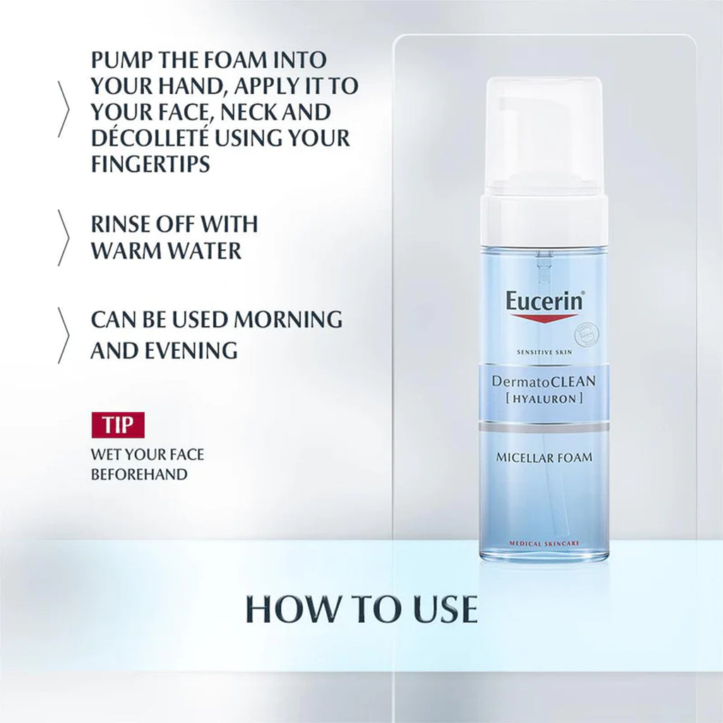 Eucerin DermatoClean Hyaluron Micellar Foam -  150 ml