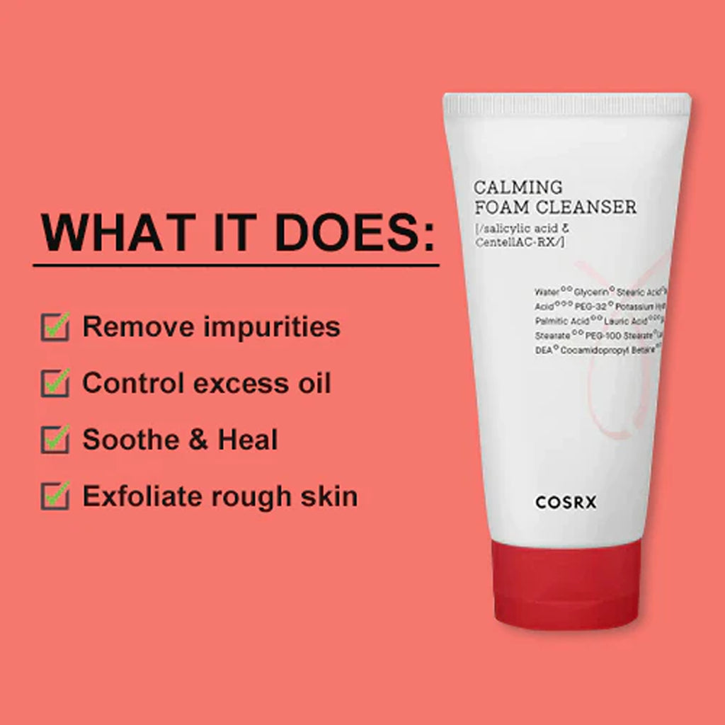 Cosrx AC Collection Calming Foam Cleanser - Advantages