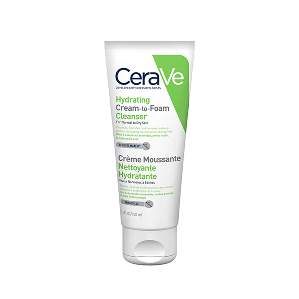 CeraVe Hydrating Cream-to-Foam Cleanser For Normal to Dry Skin - 100ml