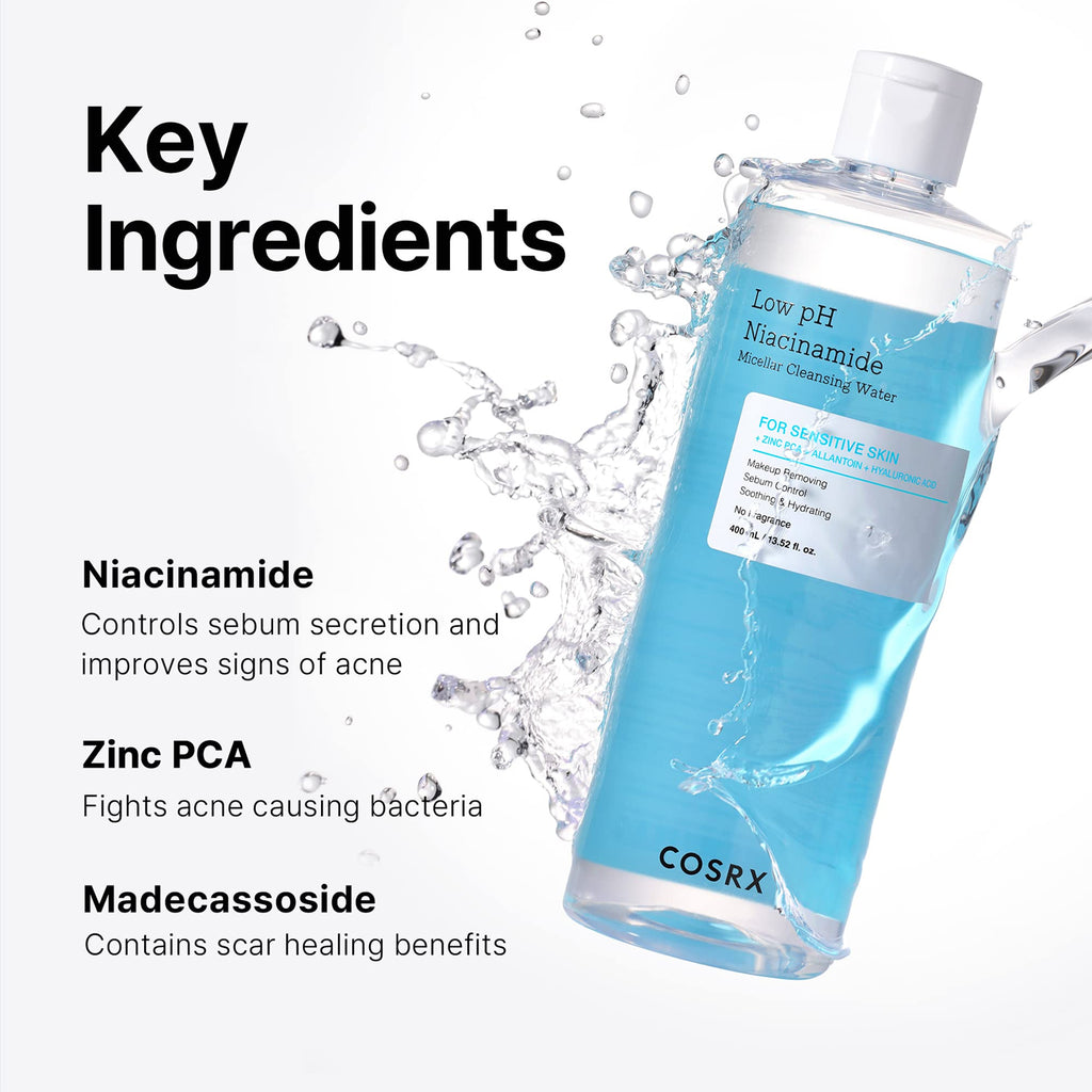 Cosrx Low pH Niacinamide Micellar Cleansing Water - Key Benefits