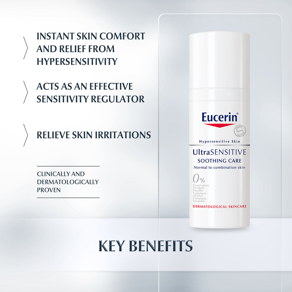 Eucerin Ultra Sensitive Soothing Care - For Normal to Combination Skin 50ml