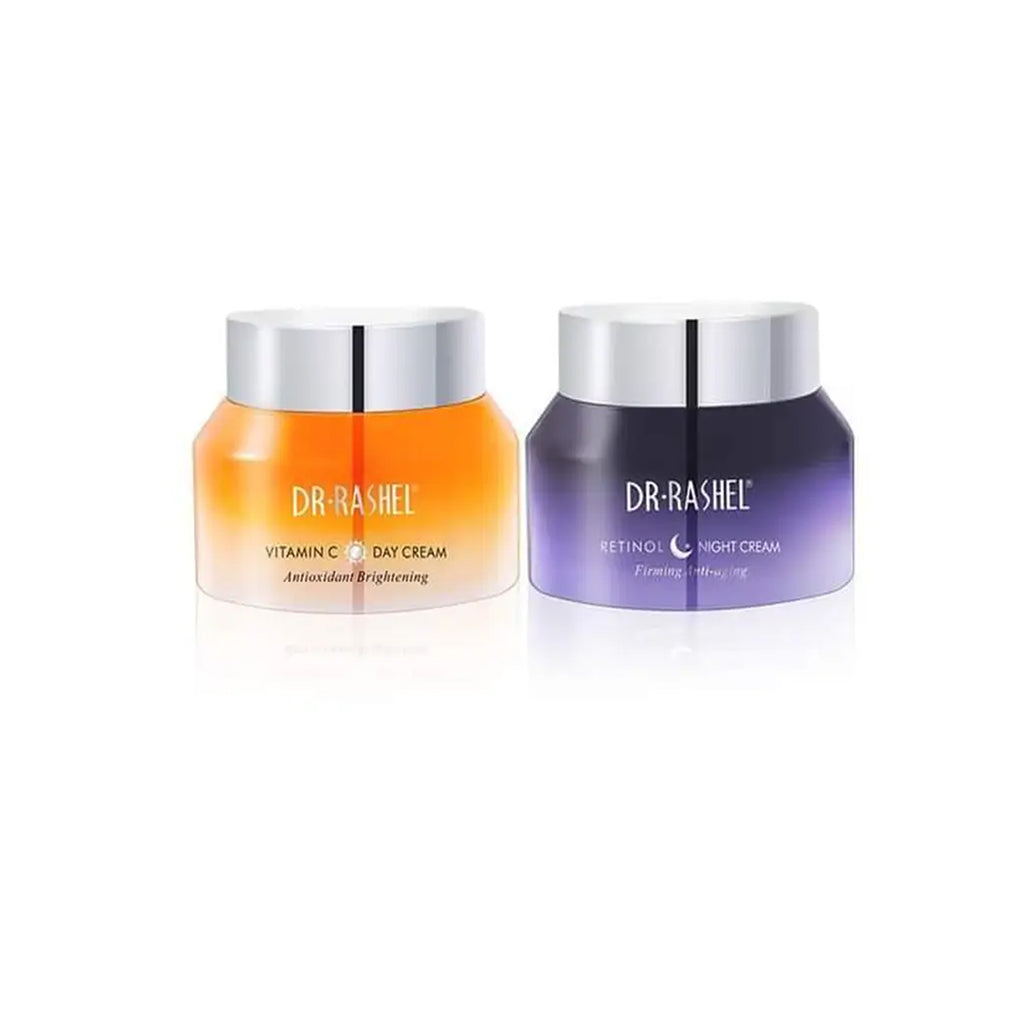 Dr. Rashel Vitamin C & Retinol Day and Night Time Brightening and Anti-Aging Face Cream -Pack of 2
