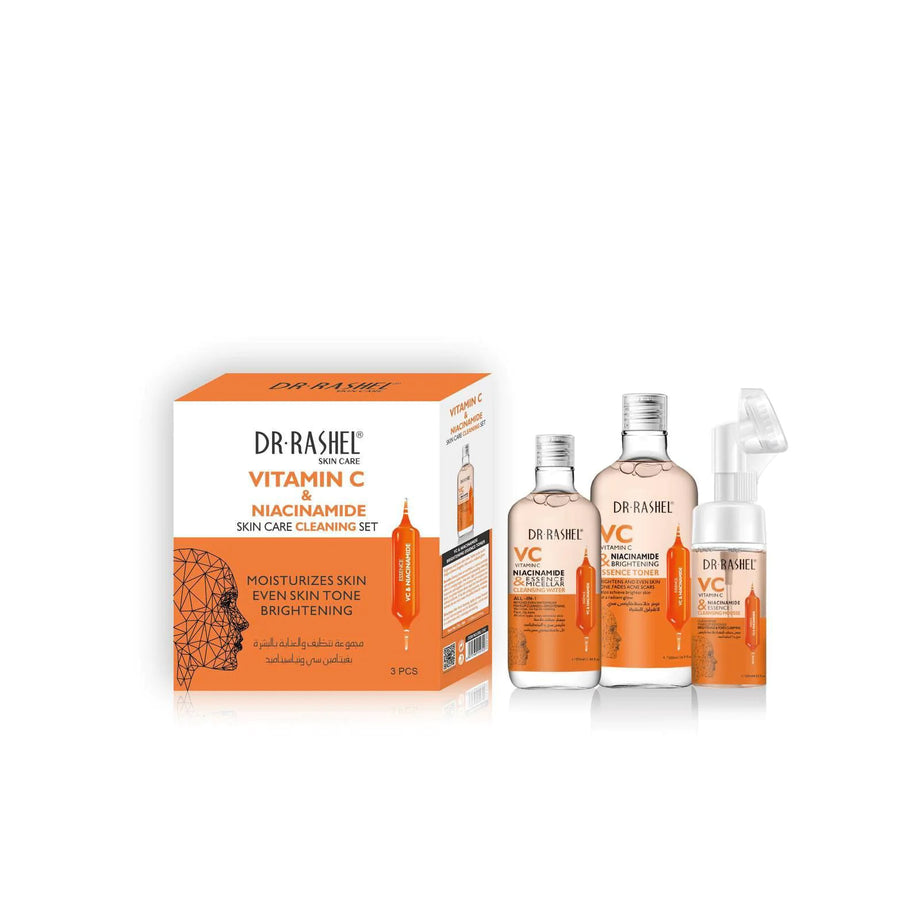 Kit Soin Visage Vitamine C + E - Crème Hydratante Et Nettoyant - Dr Rashel - Neuf