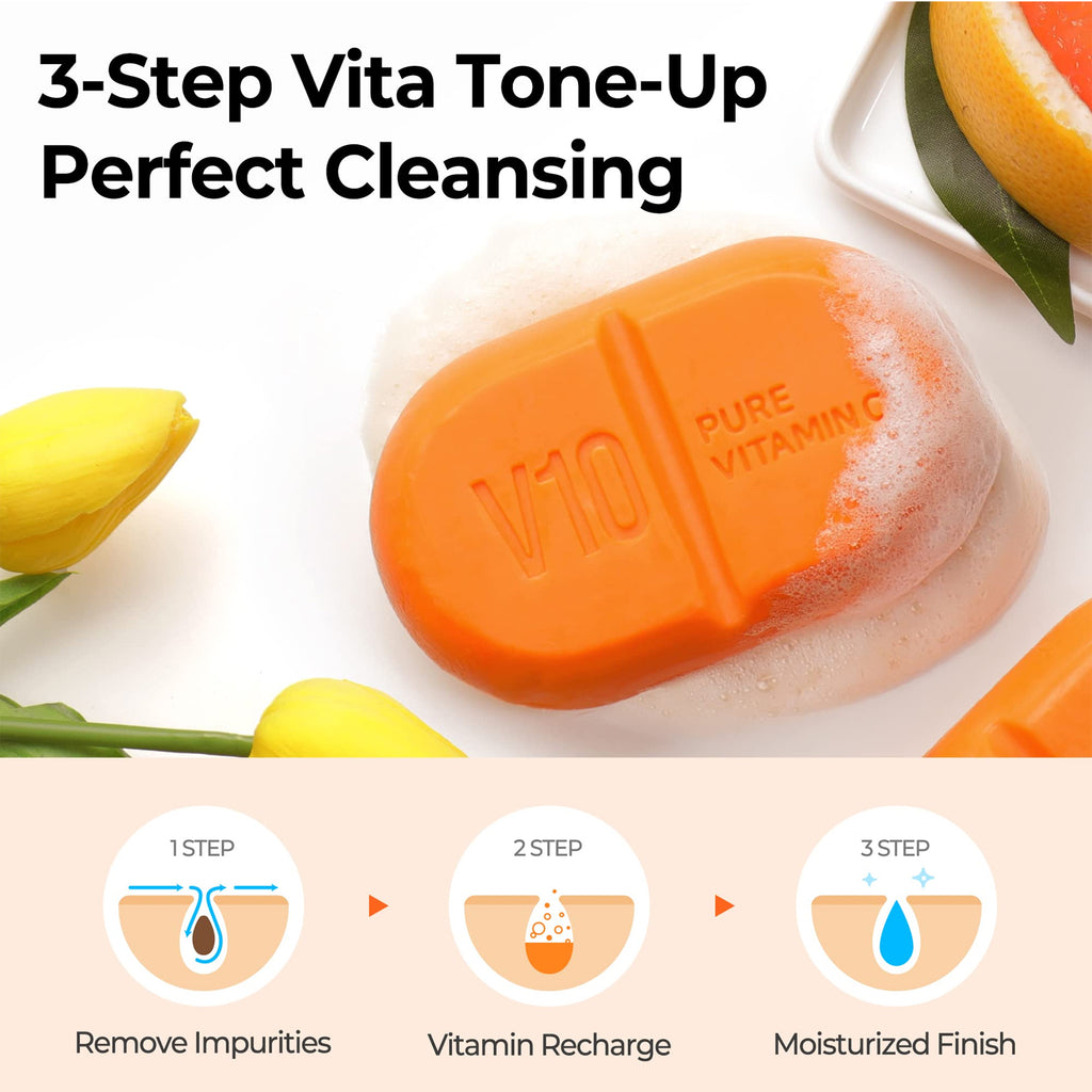 Some By Mi Pure Vitamin C V10 Cleansing Bar- Key Benefits