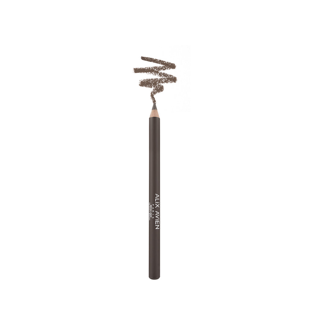 Alix Avien Brow Liner - Defines and sculpts brows with high color impact. Wax-based formula for easy application. Suitable for all skin types. Waterproof blend for long-lasting wear.