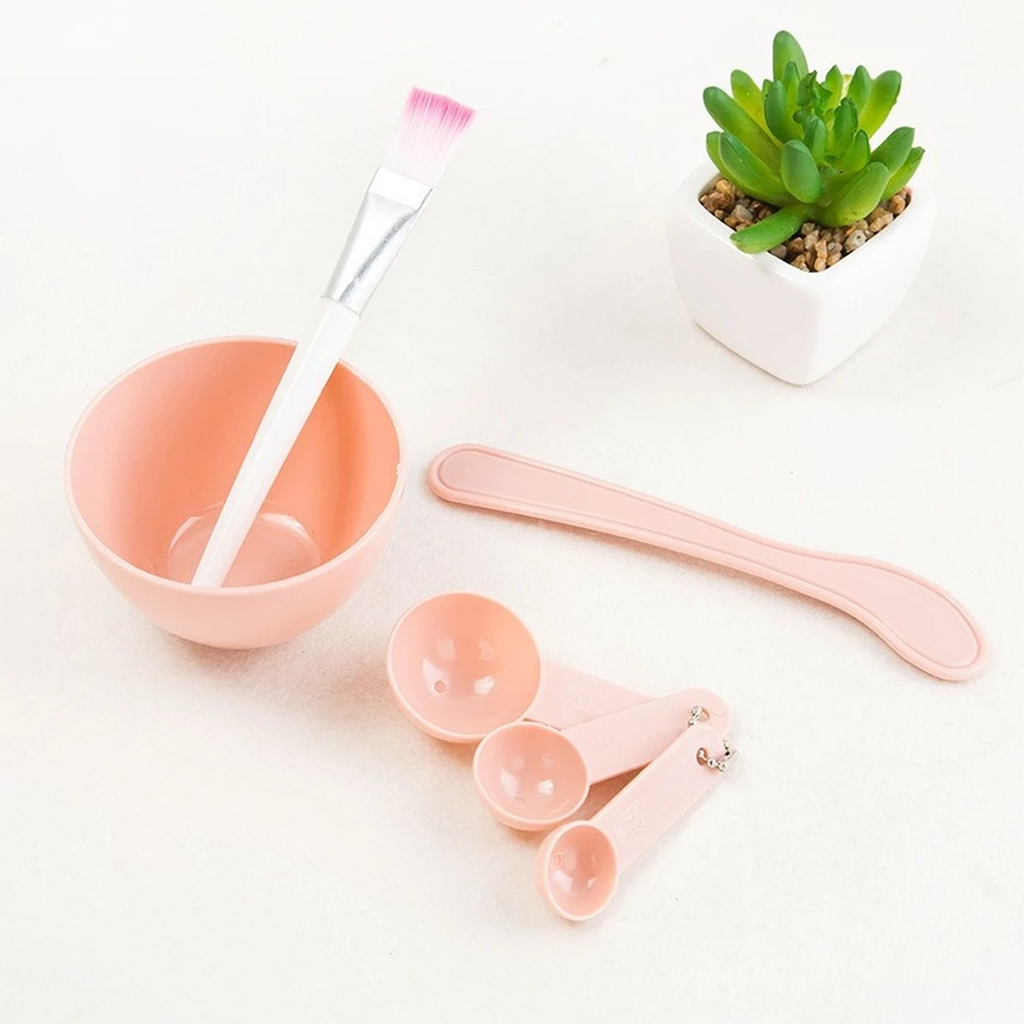 Facial Mask Brush Bowl & Brush with Measuring spoons