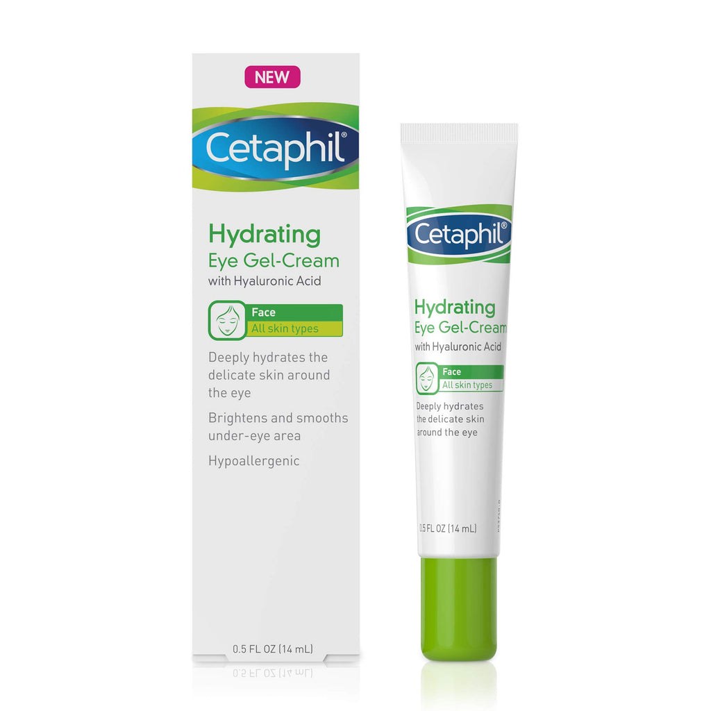 Cetaphil Hydrating Eye Gel-Cream with Hyaluronic Acid - 14ml - Moisturizes and brightens delicate skin around the eyes. Suitable for sensitive skin.