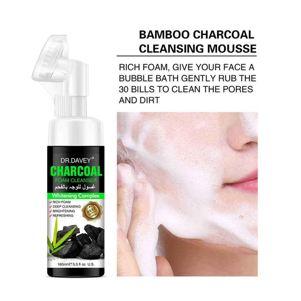 Dr.Davey Charcoal Foam Face Cleanser - 160ml