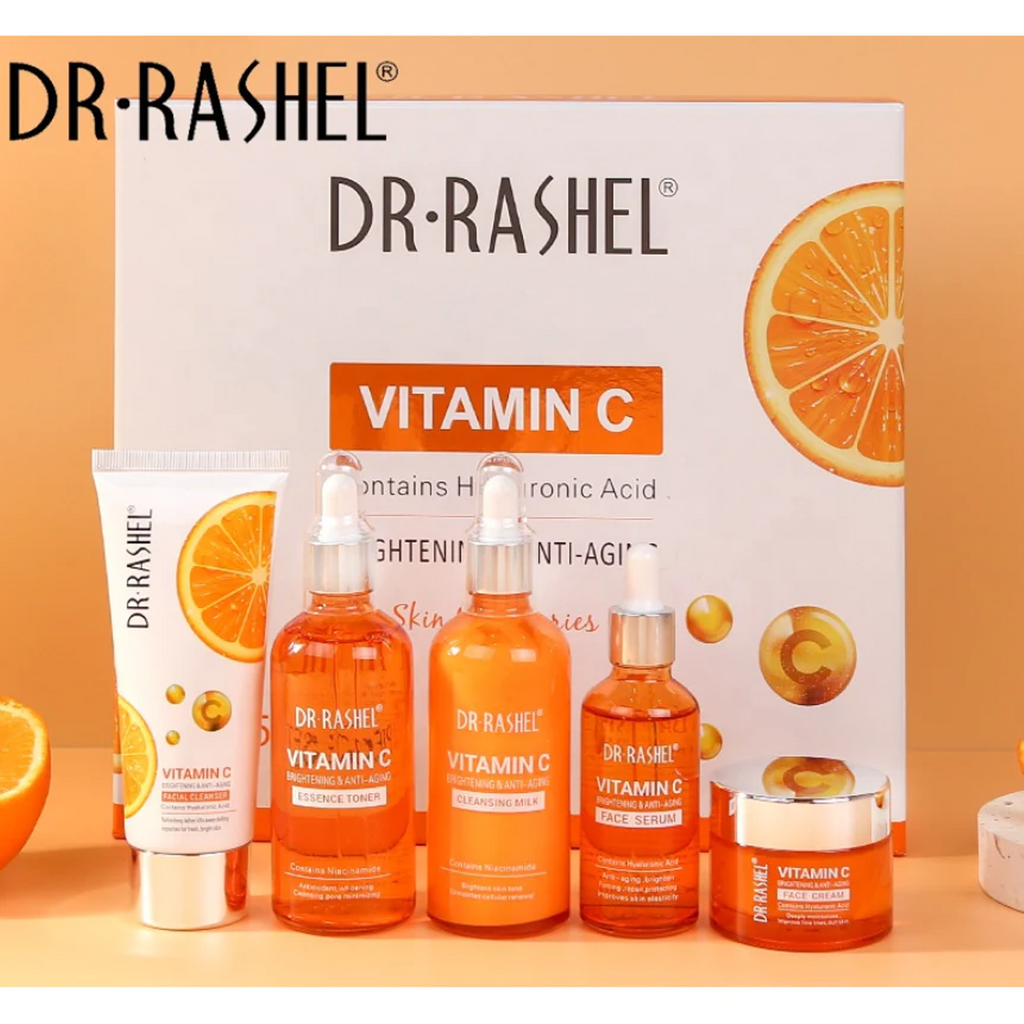 Dr. Rashel Vitamin C Brightening & Anti Aging Skin Care - 5 Piece Set