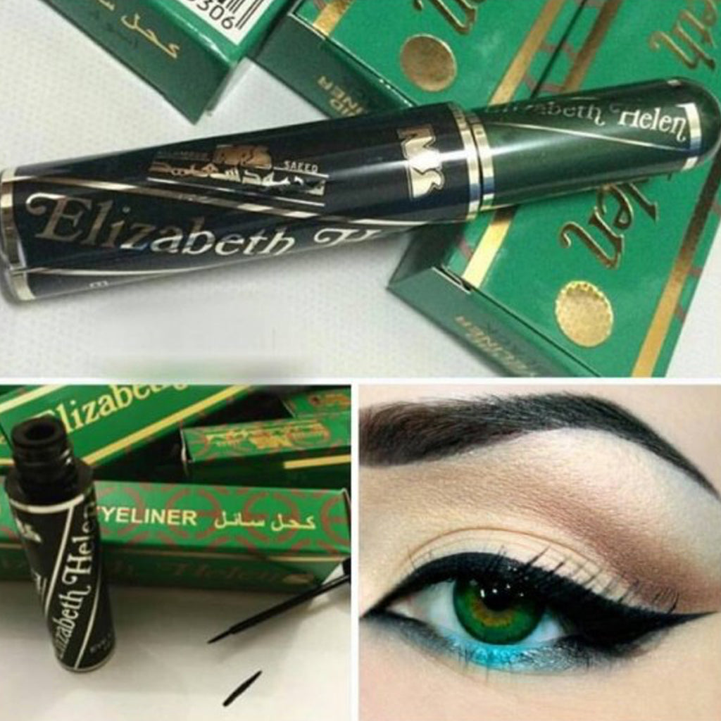 Mahmood Saeed Elizabeth Helen Liquid Eyeliner - Black. Waterproof and highly pigmented formula for long-lasting wear. 