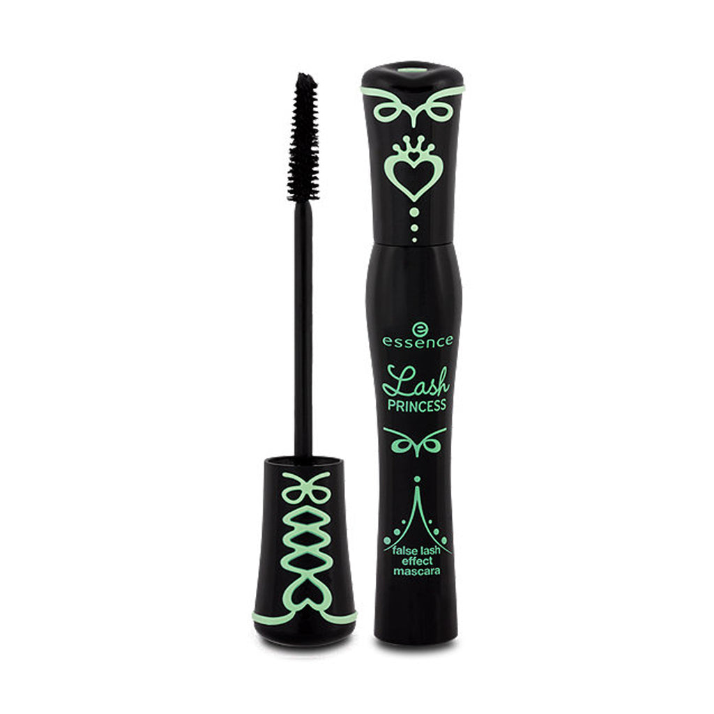 Essence Lash Princess False Lash Effect Mascara (Green) - Green tube of mascara with applicator brush.