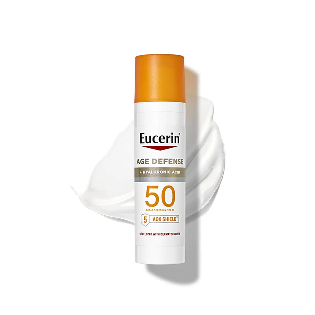Eucerin Sun Age Defense SPF 50 Face Sunscreen Lotion with Hyaluronic acid- 75ml