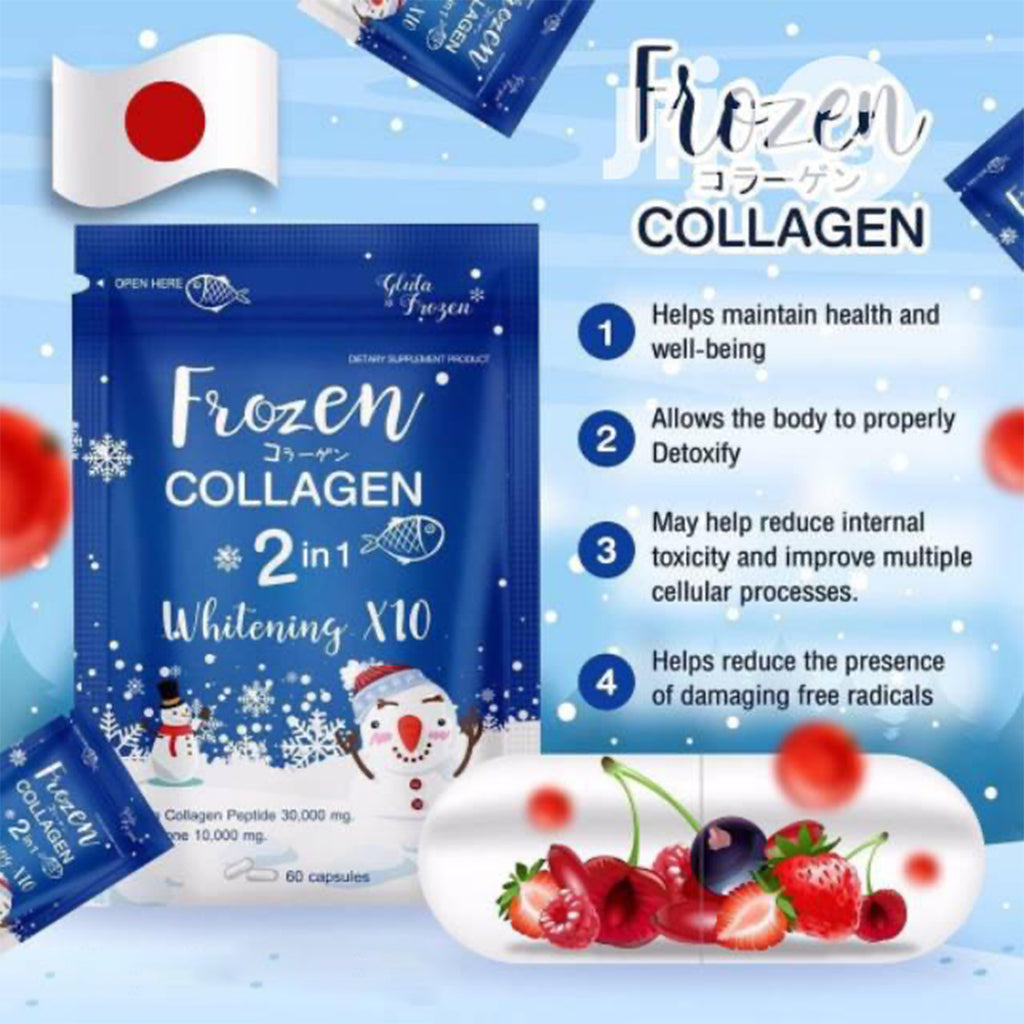 Frozen Collagen (2 in 1) 60 Capsules Whitening x10