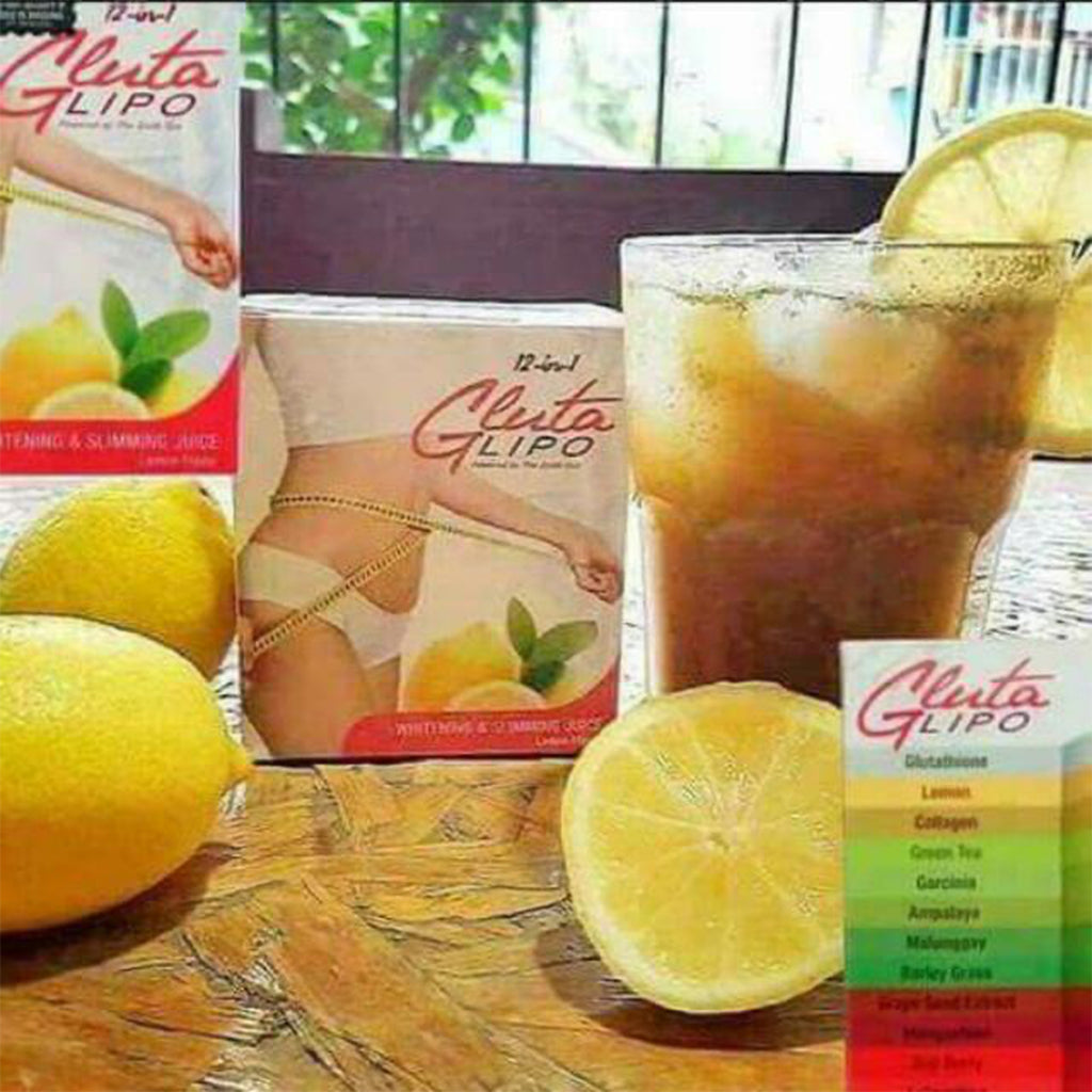 Gluta Lipo Lemon Flavor (12 in 1) Slimming Juice - 10 Sachets