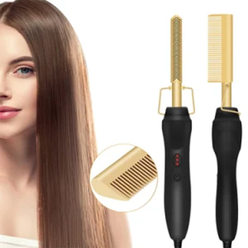 Gold Ceramic Professional Press Comb