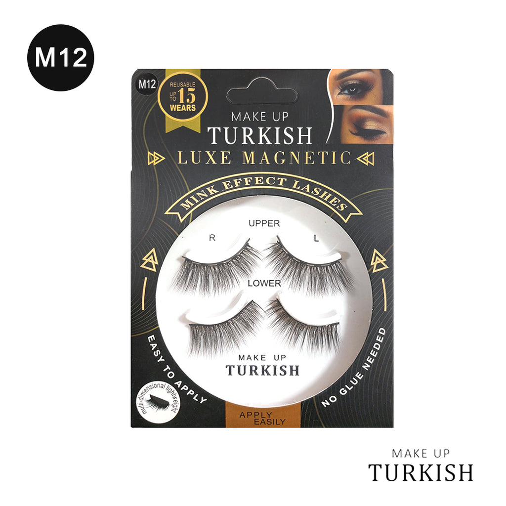 Makeup Turkish Luxe Magnetic Mink Effect Eyelashes - Luxurious mink effect lashes with a subtle yet striking look.