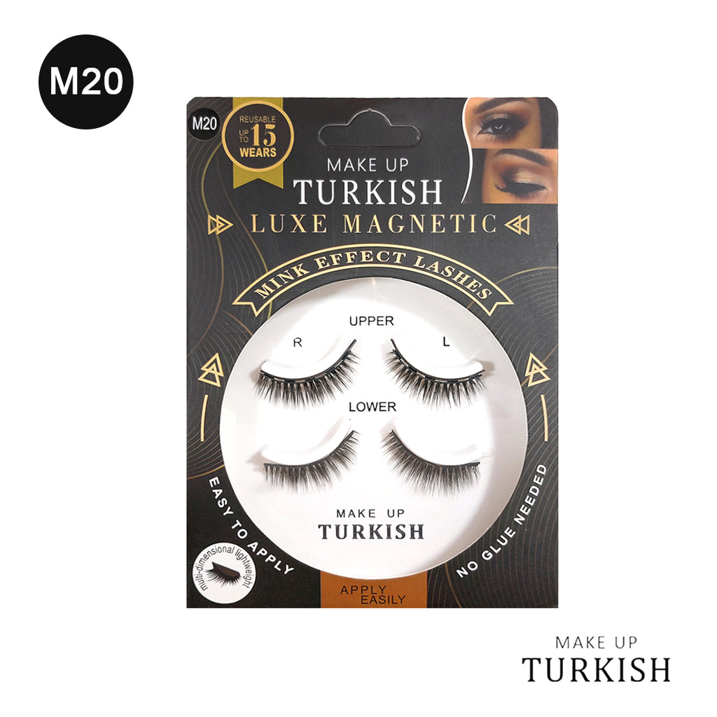 Makeup Turkish Luxe Magnetic Mink Effect Eyelashes - Luxurious mink effect lashes with a subtle yet striking look.