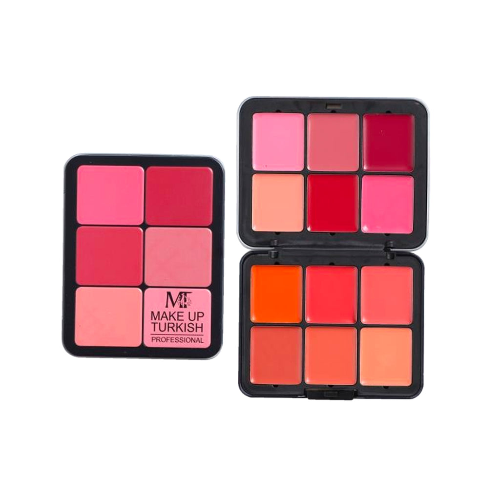 Makeup Turkish Blusher Kit - Versatile palette with 12 shades for achieving the perfect blush look.