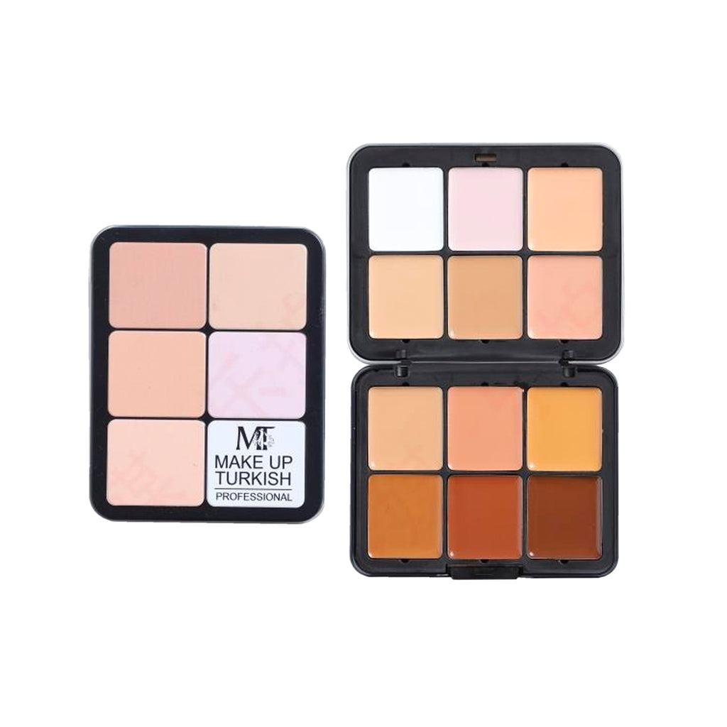 Makeup Turkish Contour Kit - beautiful palette with 12 shades for contouring or strobing. 