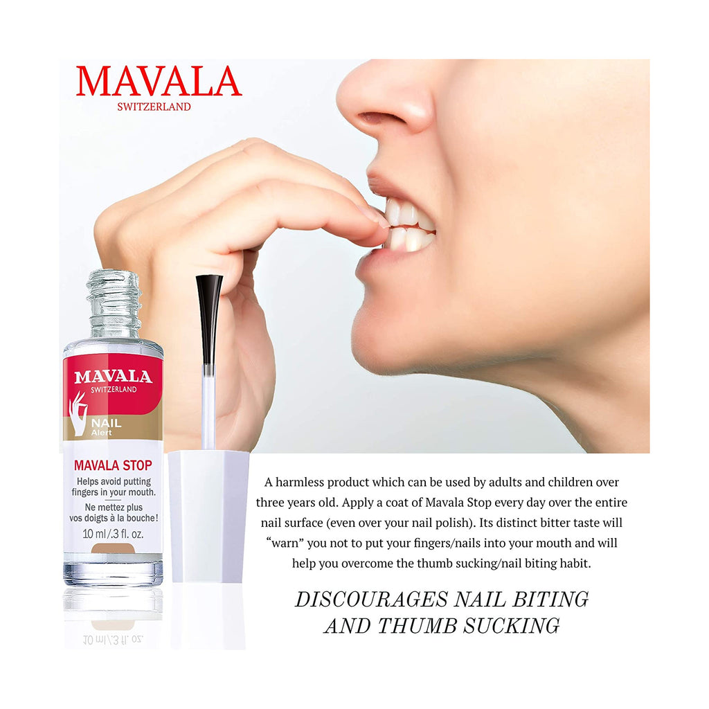 Mavala Stop Nail Biting 10ml - Break the nail-biting habit with a bitter yet harmless taste. 