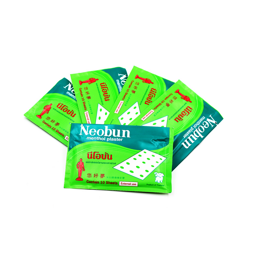 Neobun Menthol Plaster 1Box X 10Pcs X 10 Stickers = 200 Stickers