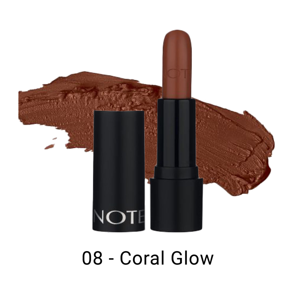 Note Cosmetics Long Wearing Lipstick Coral Glow 