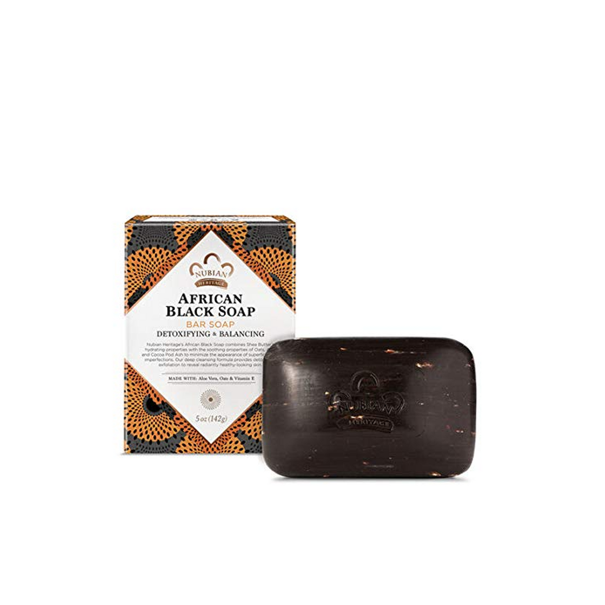 Nubian Heritage African Black Bar Soap 142gm Qasrjamal 7515