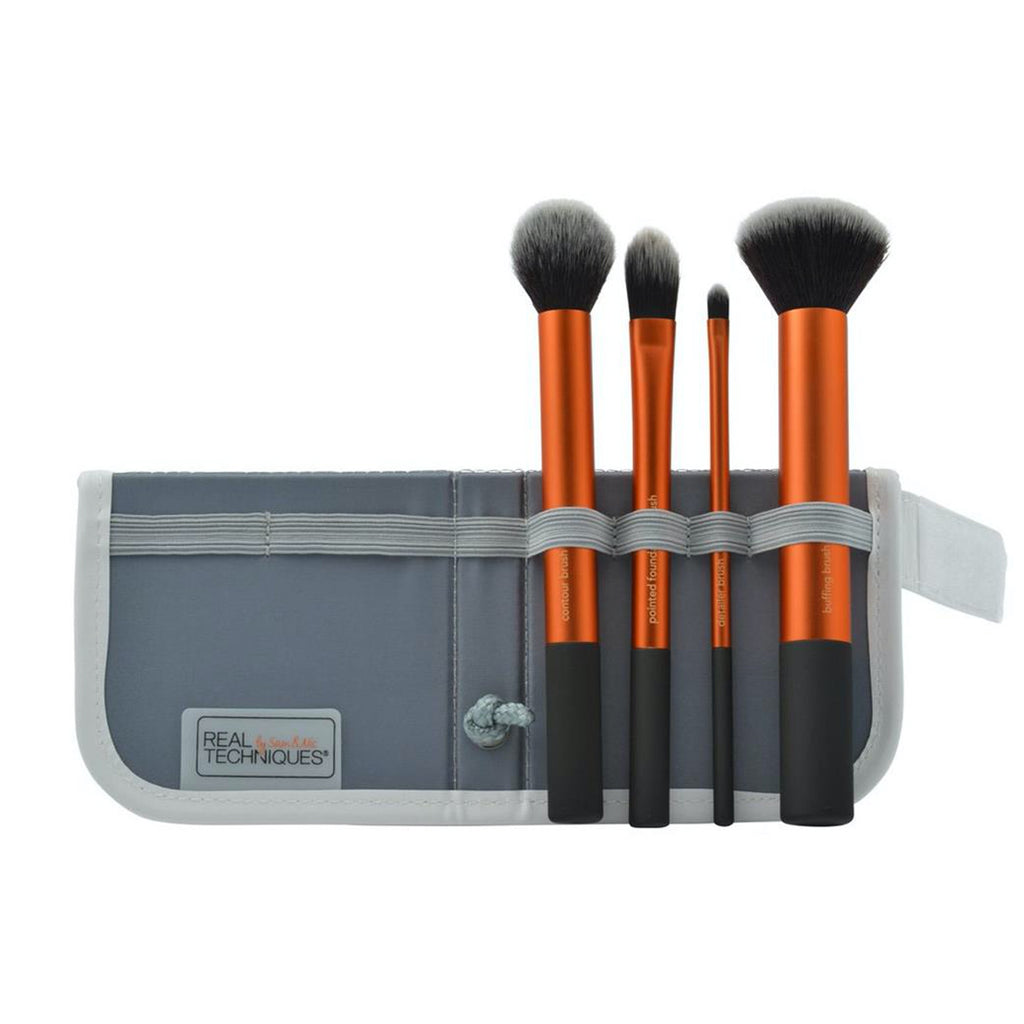 Real Techniques Core Collection Makeup Brush Set with Case Stand 