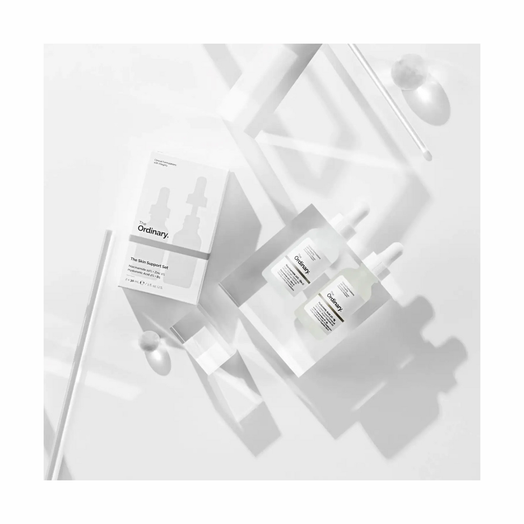 The Ordinary The Skin Support Set - Niacinamide + Hyaluronic Acid Serum - 2x30ml
