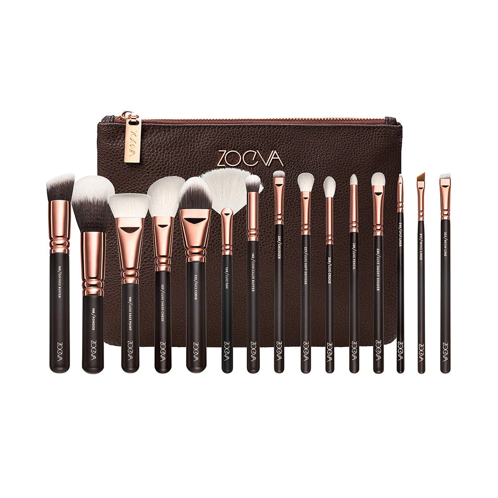 Zoeva Makeup Brushes with Bag (15 brushes)