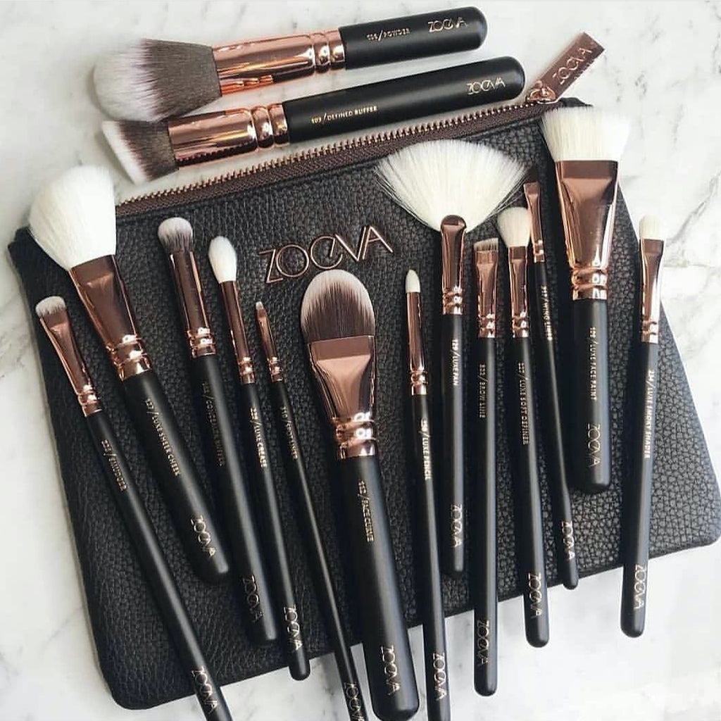 Zoeva Makeup Brushes with Bag (15 brushes)