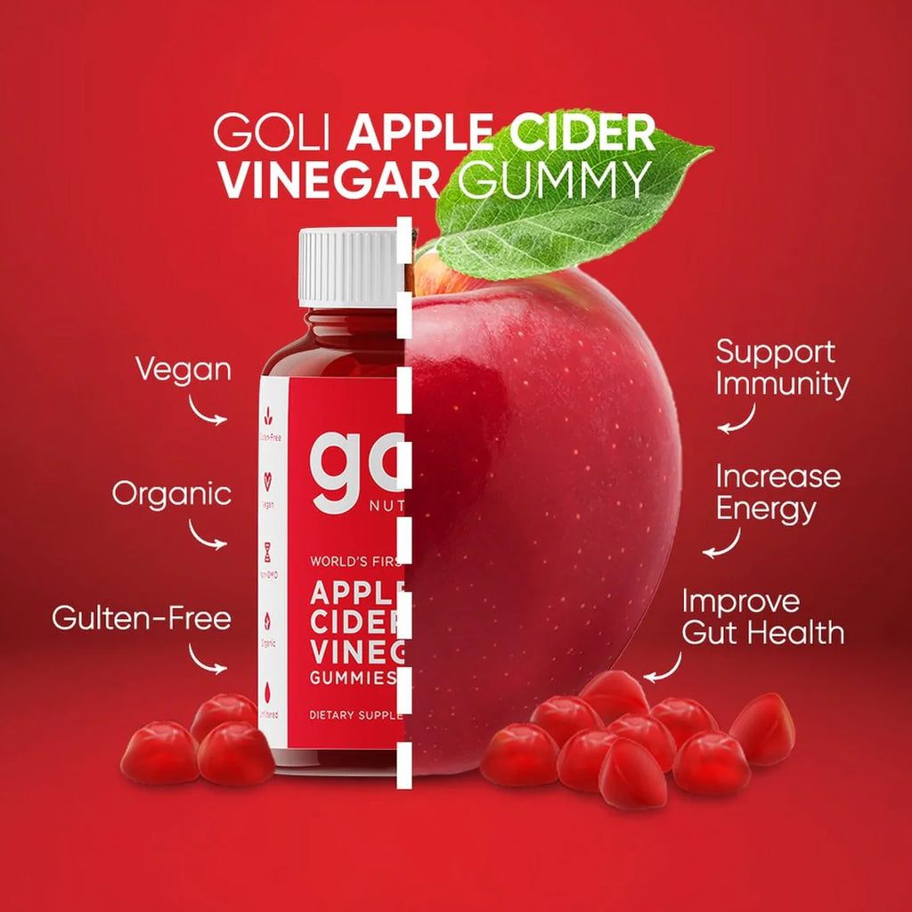 Goli Gluten-Free And Vegan Apple Cider Vinegar Gummy Vitamins (60pcs)