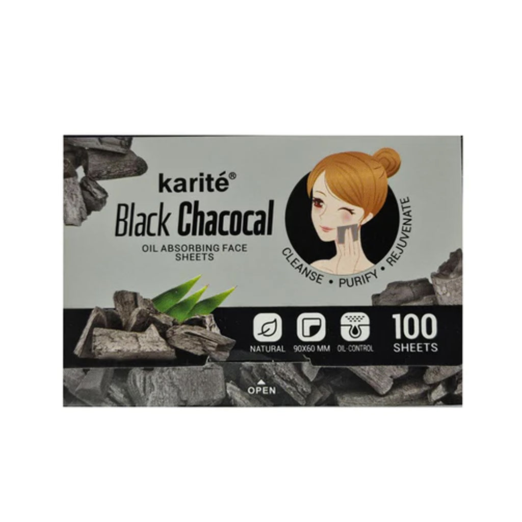 Karite Black Chacocal Oil Absorbing Face Sheets (100sheets)